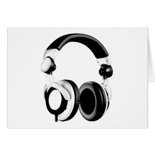 Black  White Headphone Artwork