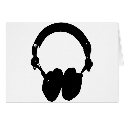Black  White Headphone Silhouette