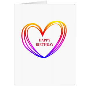 BLACK WHITE HEART  TEXTURE  happy birth day CARD