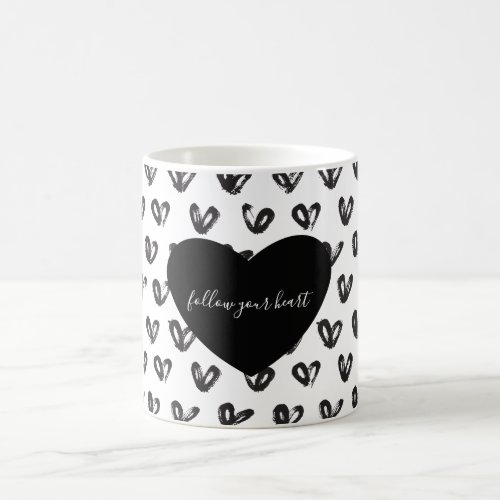 Black White Hearts Coffee Mug
