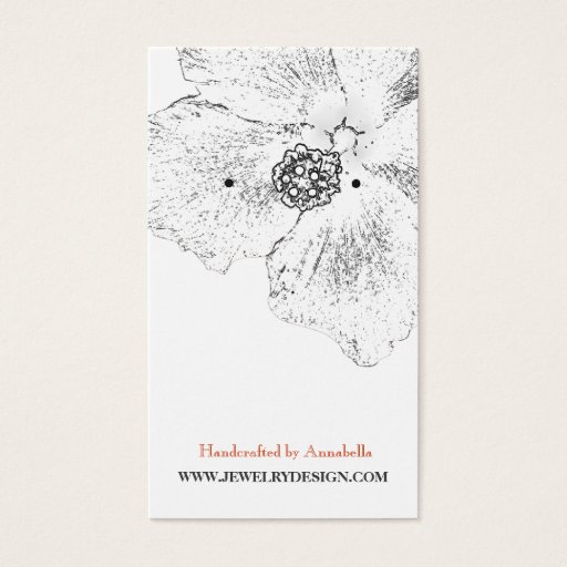 Customizable Earring Holder Business Cards