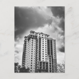 Black & White High-Rise Building Postcard