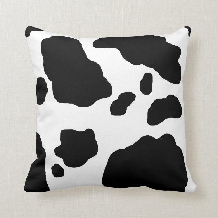 Black / White Holstein Cow Print Throw Cushion Throw Pillow