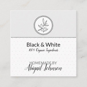 Black & White Homemade Bath & Body Label Tag