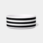 Black White Horizontal Preppy Stripe Name Monogram Bowl<br><div class="desc">Classic Black and White Preppy Horizontal Rugby Stripes Name Monogram ========== A stylish bold horizontal stripe pattern with a template for your name, initials or other text. You can also customize the text font, font color, font size and rotation, move or remove the sample text, add additional text fields, add...</div>