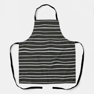 Black White Horizontal Stripes Minimalist Decor 