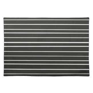 Black White Horizontal Stripes Minimalist Decor 