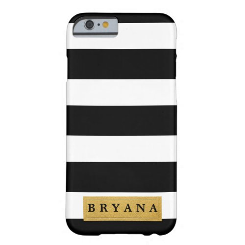 Black  White Horizontal Stripes Modern Phone Case