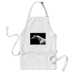 Black & White Horse Adult Apron