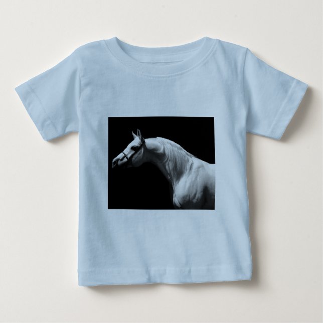 Black & White Horse Baby T-Shirt (Front)
