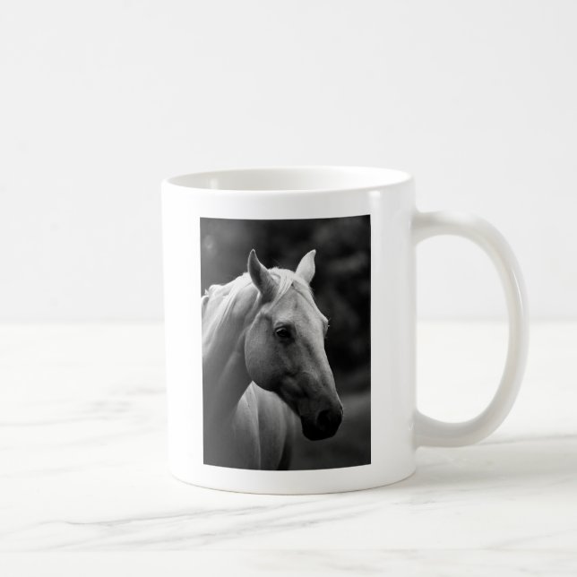 Black White Horse Coffee Mug (Right)