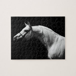 Black & White Horse - Creative Animal Art Jigsaw Puzzle