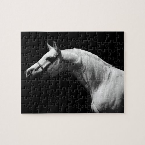 Black  White Horse _ Creative Animal Art Jigsaw Puzzle