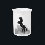 Black White Horse Drink Pitcher<br><div class="desc">Wild Horses Digital Artworks,  Paintings,  Pictures and Images</div>