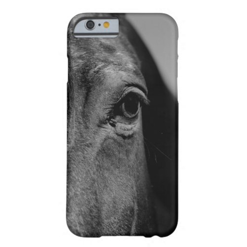 Black White Horse Eye Artwork Barely There iPhone 6 Case