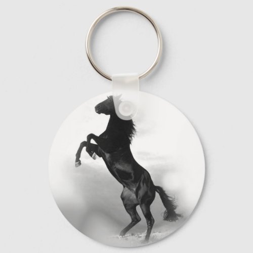 Black White Horse Keychain