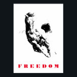 Black White Horse Motivational Freedom Pop Art Poster<br><div class="desc">Wild Horses Digital Artworks,  Paintings,  Pictures and Images</div>
