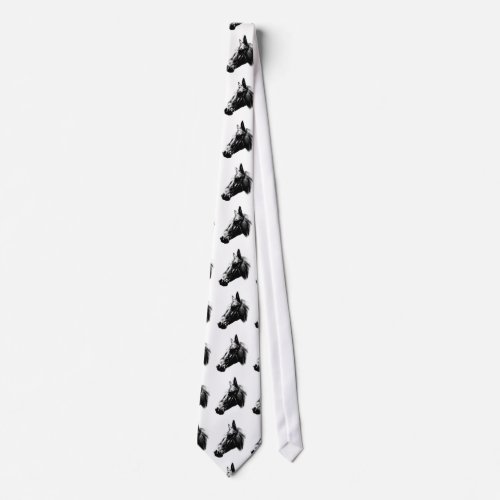 Black  White Horse Neckties