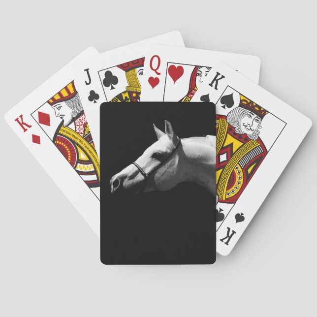 Black & White Horse Poker Cards (Back)