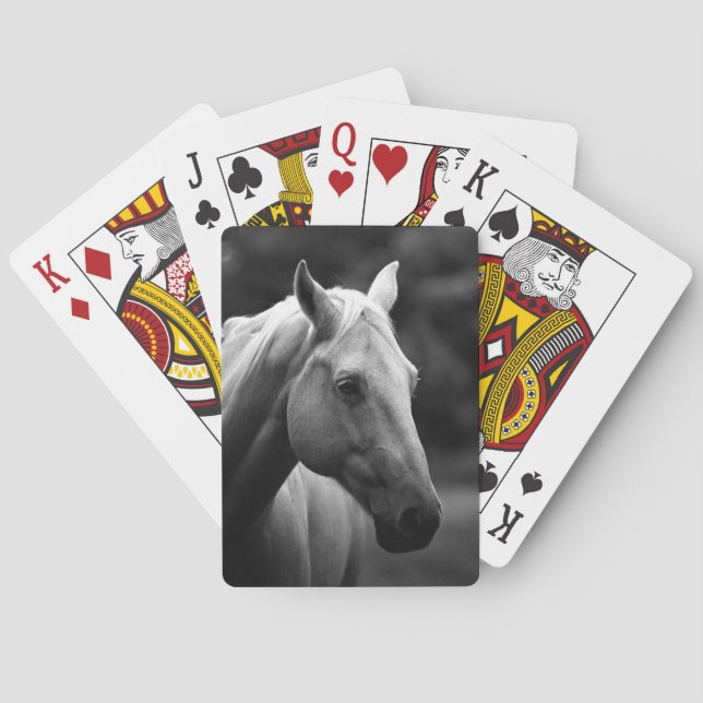 Black White Horse Poker Cards (Back)