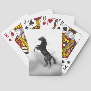 Black White Horse Poker Cards
