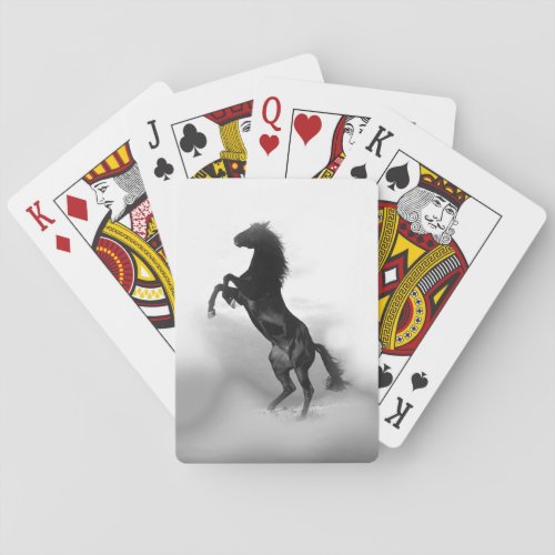 Black White Horse Poker Cards