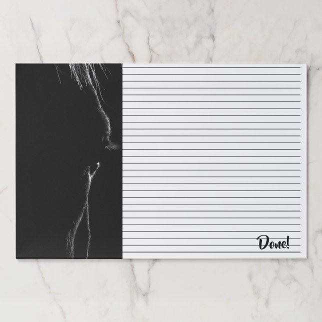 Black & White Horse Silhouette Paper Pad (Front)