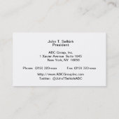 Black & White Houndstooth Pattern Business Card (Back)