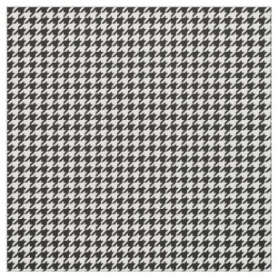 Black White Houndstooth Pattern Fabric