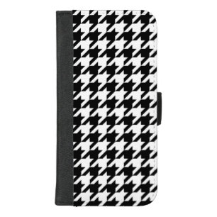 Black & White Houndstooth Pattern iPhone 8/7 Plus Wallet Case