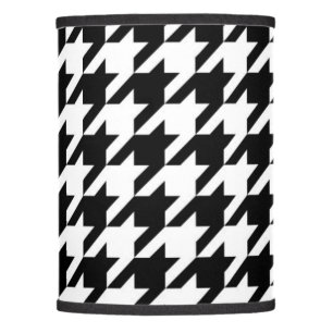 Black & White Houndstooth Pattern Lamp Shade