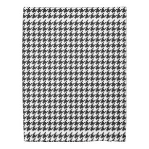 Black white houndstooth pattern twin duvet cover