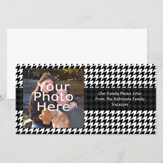 Black/White Houndstooth Stylish Fashion Designer (Front/Back)