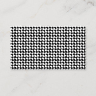 Black White Houndstooth Tissue Abstract Figures Business Card