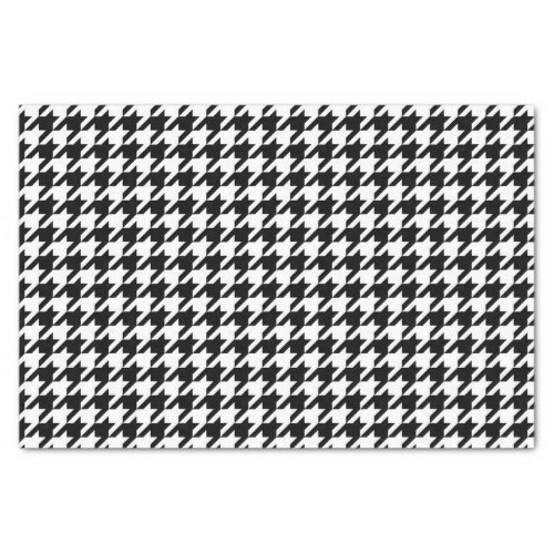 Black White Houndstooth Tissue Abstract Figures Tissue Paper