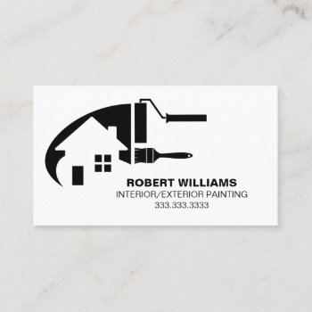 Black White House Painter Professional Business Card by HolySmokies at Zazzle
