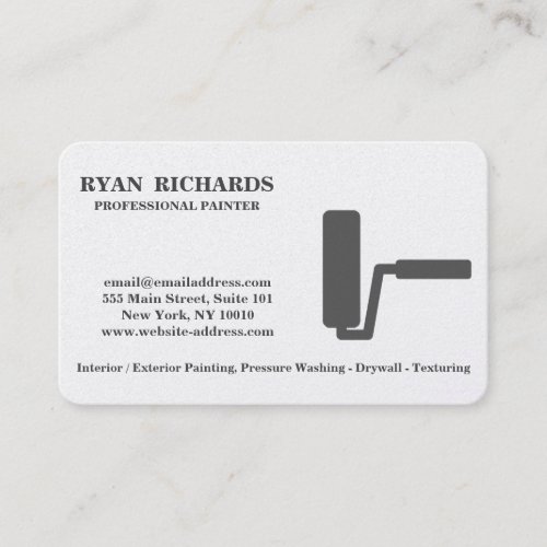 Black  White House Painting Business Card