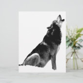Black White Howling Wolf (Standing Front)