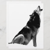 Black White Howling Wolf (Front/Back)