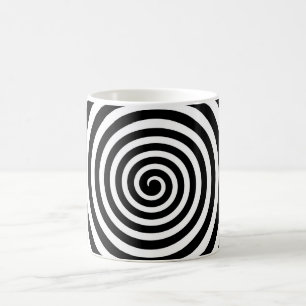 Black & White Hypnotic Spiral Coffee Mug