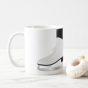 Black White ice skates, Figure skating Coffee Mug