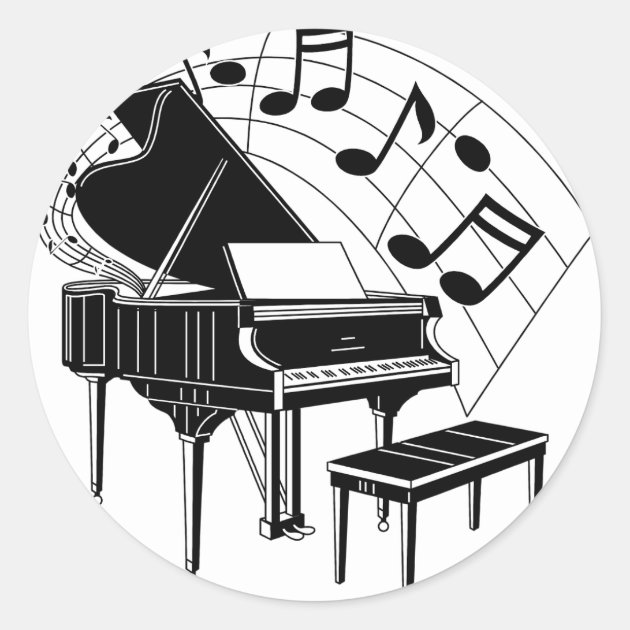 Hình minh họa đen/trắng của đàn Grand PianoHình minh họa đen/trắng của đàn Grand Piano  