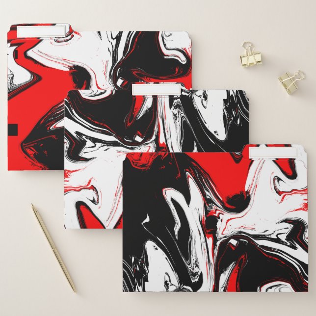 Black White In Arrears File Folder (Set)