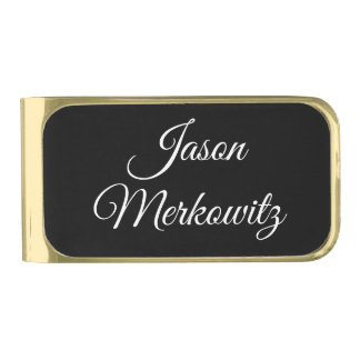Black & White in Style: Gold Finish Money Clip