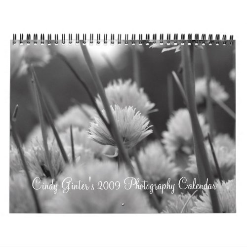 Black White Infrared Calendar