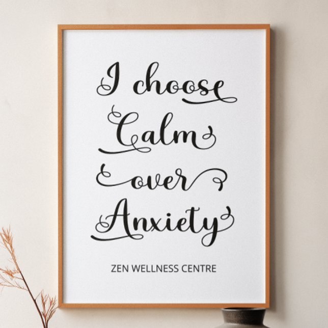 Black White Inspirational Quote Calm Mindfulness  Poster (Creator Uploaded)