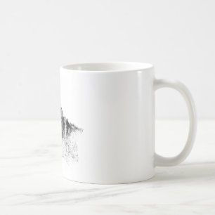 Black White Inspirational Wolf Eyes Coffee Mug