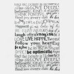 Black White Inspirational Words Kitchen Towel