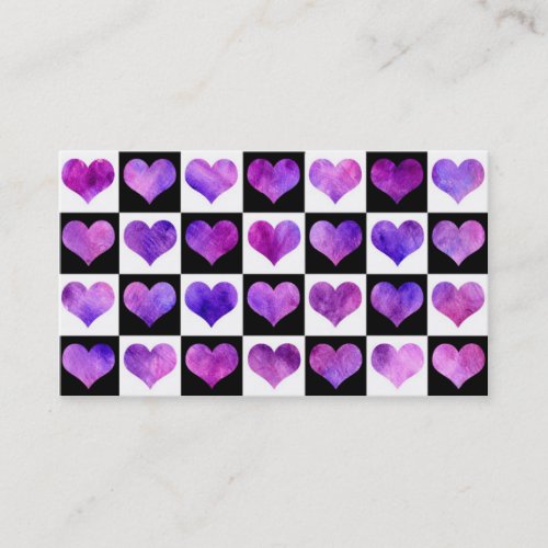 Black &amp; White Iolanthe Hearts Business Card