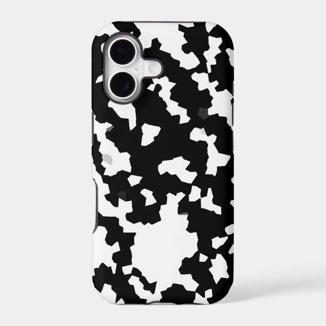 Black White Irregular Abstract Pattern Iphone Case (Back)